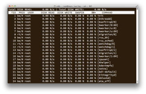 'iotop' showing none of my processes doing anything